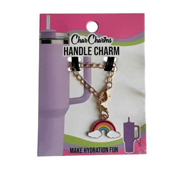 NEW CharCharms 40 oz. Colorful Tumbler Straws & Rainbow Charm Accessory Bundle - Picture 2 of 7